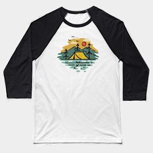 Camping Baseball T-Shirt